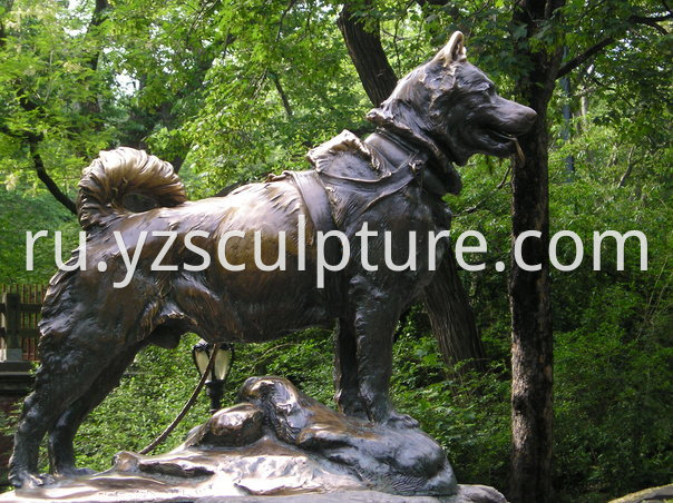 Bronze Dog Sculpture 